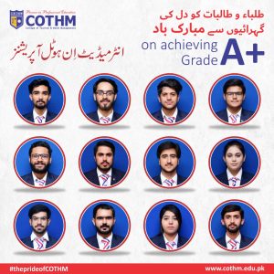 COTHM high achievers in intermediate results