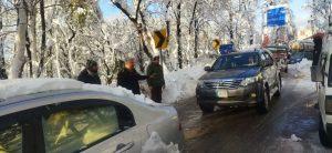 Snow being removed from Murree roads