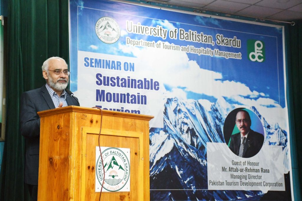 Seminar on Sustainable Mountain Tourism held at University of Baltistan, Skardu