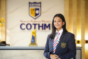 COTHM's student Zainab Shafiq from the Dept. of Hospitality Management